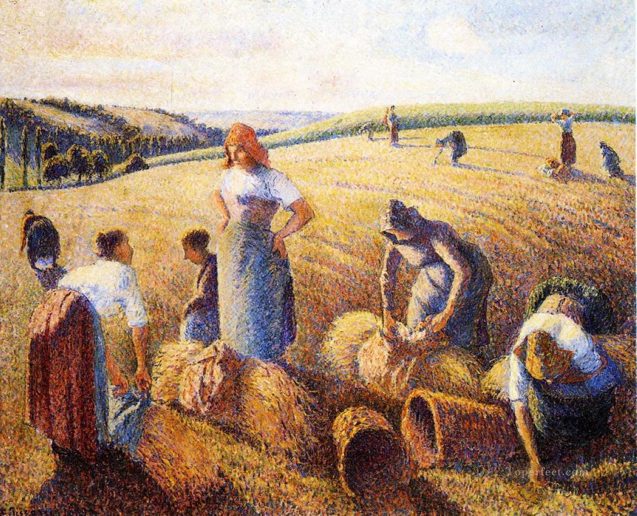 the gleaners 1889 Camille Pissarro Oil Paintings